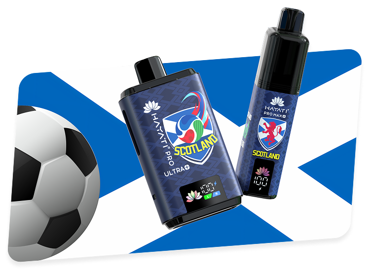 Hayati Pro Max Plus 6000 World Cup Limited Edition Scotland vape kit banner